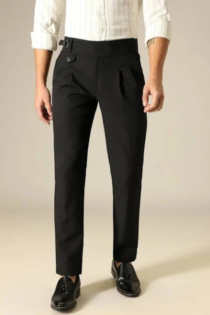Men Black Design Pant Gurkha Trouser Stylish Pant Party Wear Pants Custom