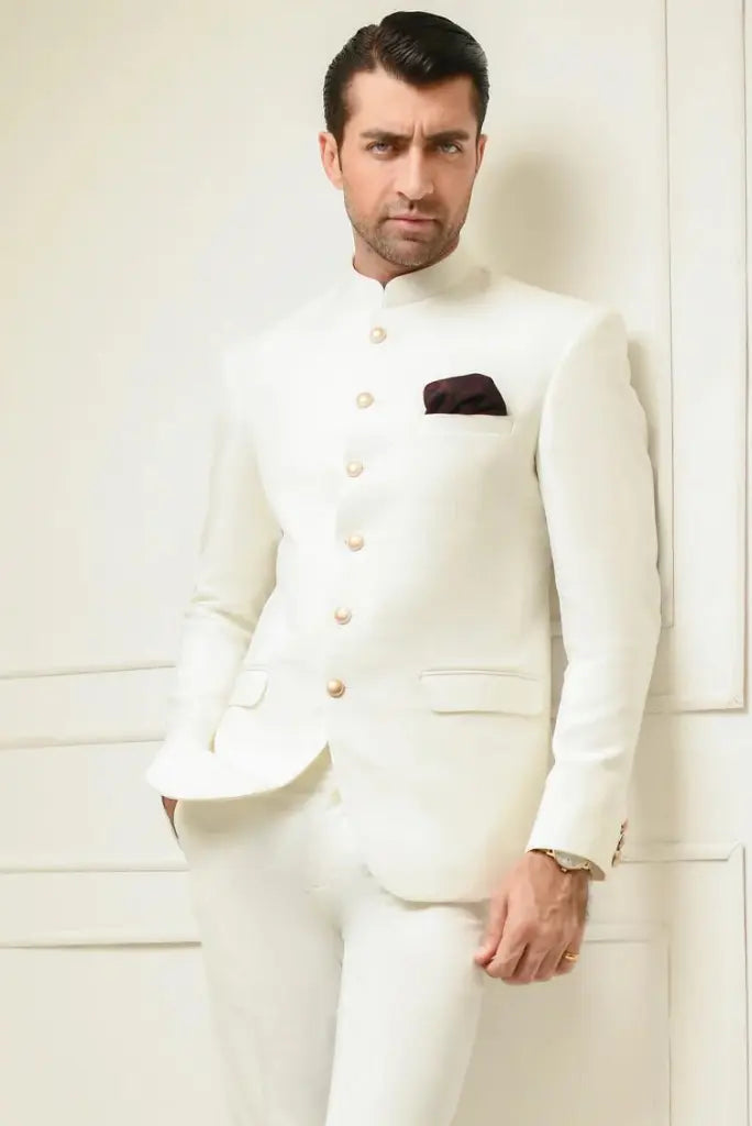 Men Off White Jodhpuri Suit Indian Wedding Suits Party Wear Sainly SAINLY