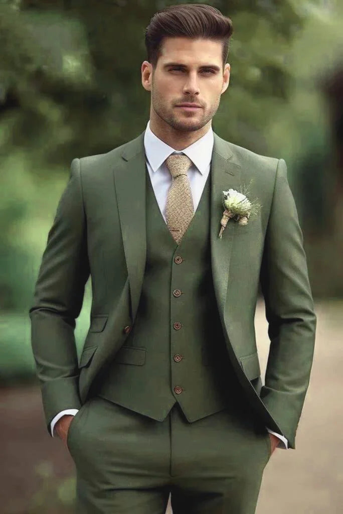 Men Green Suit Wedding Suit Green Formal Suit Elegant Bespoke Sainly men-green-suit-wedding-suit-green-formal-suit-elegant-bespoke-sainly