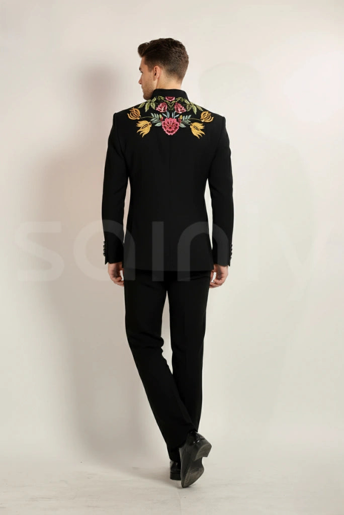 Elegant Floral Embroidery for Weddings and Parties (Back)
