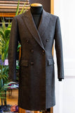 Men Grey long Overcoat Vintage Long Coat Winter Long Coat Sainly