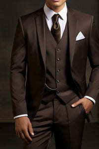 Brown Wedding Suit Man 3 Piece Suit Brown Dinner Suit Brown Sainly