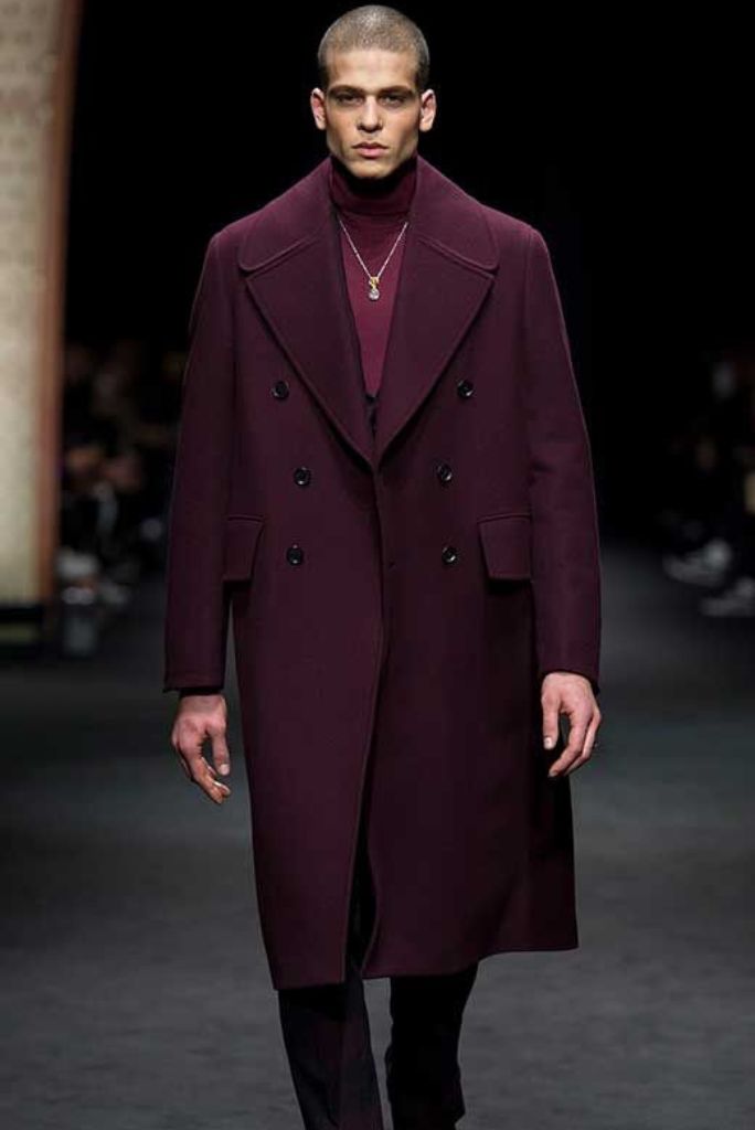 Men Wine Coat Winter long Coat Vintage Trench Coat Wine Tweed Sainly