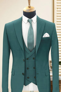 Man Green 3 Piece Suit Pine Green Wedding Suit Classic Suit Sainly