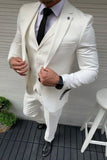 Men 3 Piece Suit Offf White Suit Wedding Suit Dinner Suit SAINLY