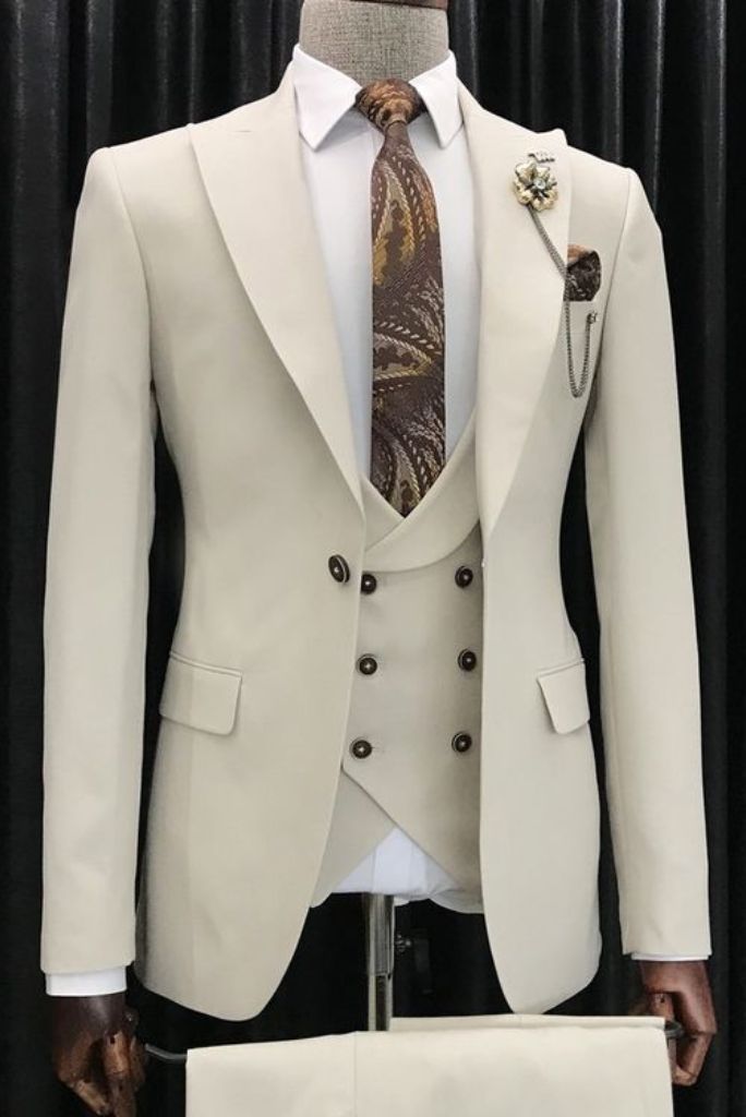 Men's Piece Suit Off White Wedding Suit Dinner Suit SAINLY