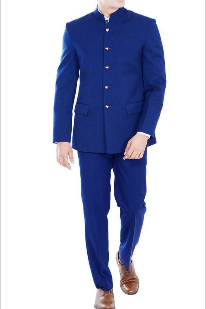 Indian Maharaja suit Royal Blue Jodhpuri Suit Wedding Suit Sainly
