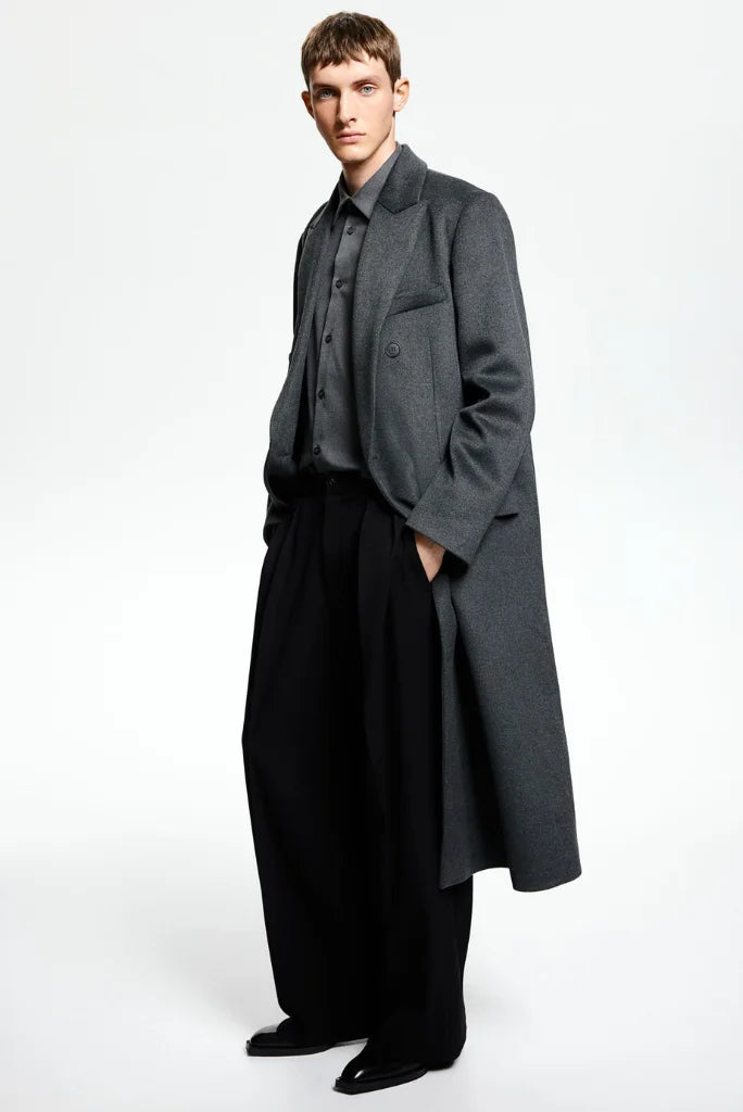mens grey dress coat Trench Coats for Men Winter Casual Slim Fit Notched Collar Corduroy Jacket  Overcoat One Peacoat Business Dress Coats with Pockets #01 Brick Red, Size