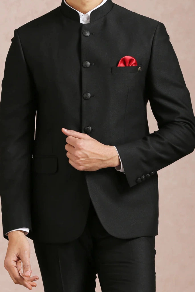 Men's Black Jodhpuri Suit Wedding Suit Grooms Suit & Formal Events Etc 52 / 50