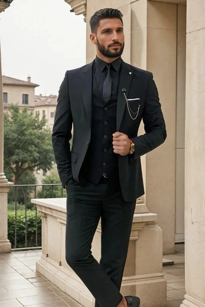 Shop For Elegant Black 3 Piece Suit For Men From Sainly shop-for-elegant-black-3-piece-suit-for-men-from-sainly