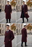 Men’s formal burgundy trench coat