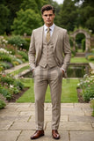 Men’s cream three-piece dinner suit 