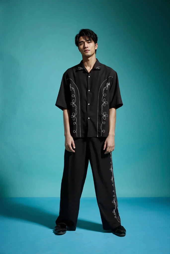 formal dress men black pants Men's Black, Flat Front, Dress Pants