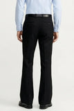 Black bootcut trousers for men back