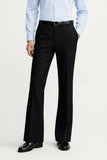 Men black bootcut pants front 