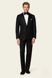 Black two-piece tuxedo wedding suit for men