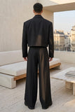 Black formal suit for men (Back)