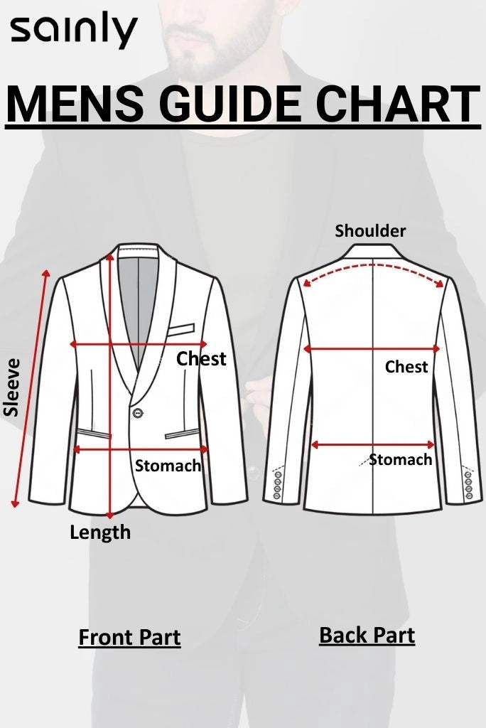Sainly Men Coat Size Guide 