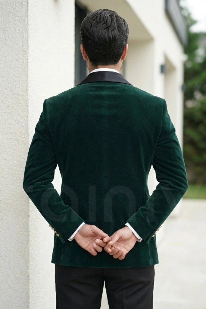 Emerald Green Velvet Dinner Party Blazer for Men 54 Emerald Green Velvet Dinner Party Blazer for Men 54