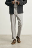 Men light gray chino trouser(front)