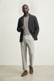 gray chinos men pants (full front)