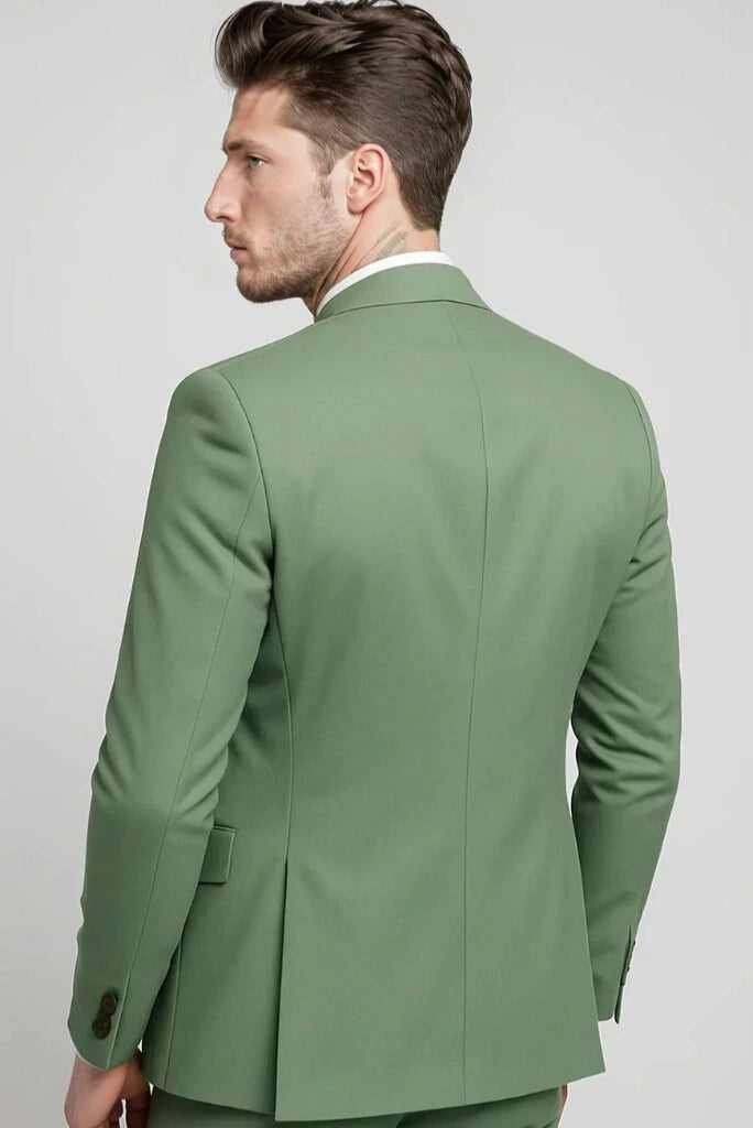 Men 3 Piece Suit Sage Green Slim Fit Suit Wedding Suit Sainly Men 3 Piece Suit Sage Green Slim Fit Suit Wedding Suit Sainly