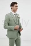 Sage Green Formal Wedding Wear Suits Side