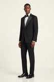 Men’s black designer tuxedo two-piece suit