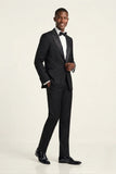 Black 2 piece designer suit for men side
