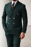 Green Stylish Two Piece Suit for Men 