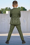 Boy's Olive Green Suit Kids Classic Suits Elegant Suits Sainly