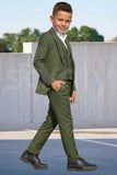Boy's Olive Green Suit Kids Classic Suits Elegant Suits Sainly