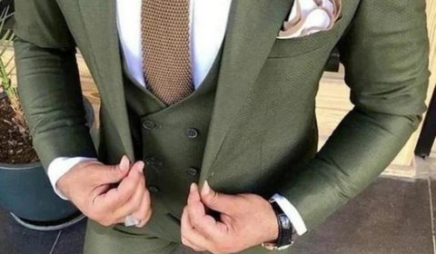 Men's Suit | Olive Green Suit | Sainly