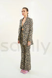 Trendy Brown And Black Leopard Print Women’s Co-Ord Set
