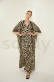 Women’s leopard print kaftan(Front)