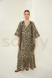 Leopard maxi kaftan(Full Front)