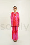 cotton-pink-red-hand-block-stripe-print-co-ord-set-for-women-suits