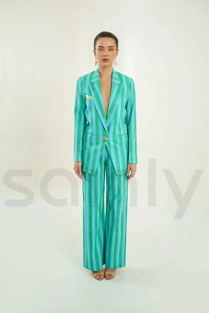 handblock-printed-stripes-co-ord-set-green-blue-cotton-suit-for-women