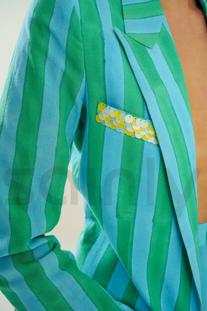 handblock-printed-stripes-co-ord-set-green-blue-cotton-suit-for-women