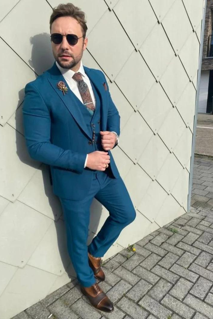 Turquoise 2025 blue tuxedo