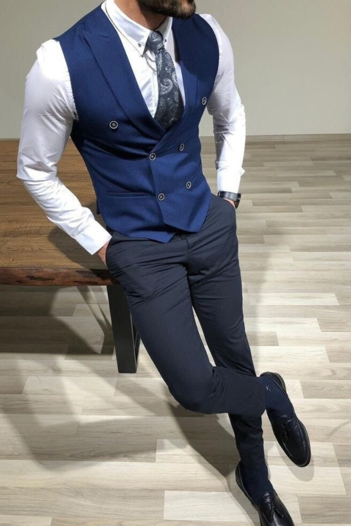 Navy Blue Vest For Wedding Groom Navy Blue Groomsmen Vest For