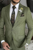 Olive Green Linen Vest Coat For Men Wedding Vest Dinner Vest Party Wear Dress Bespoke