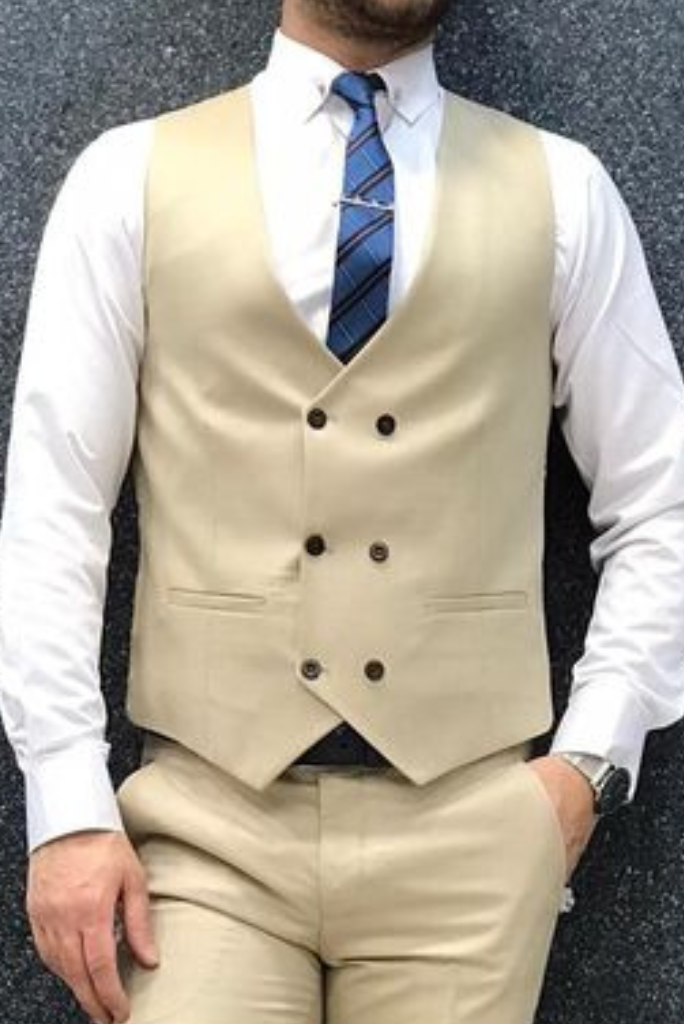 Men Waistcoat Formal Wear V Shape Vest Coats Cream Wedding Coat Sainly Men Waistcoat Formal Wear V Shape Vest Coats Cream Wedding Coat Sainly