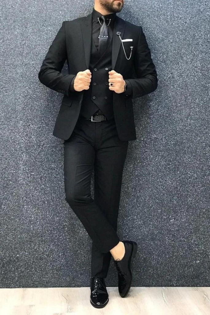 Shop For Elegant Black 3 Piece Suit For Men From Sainly SAINLY