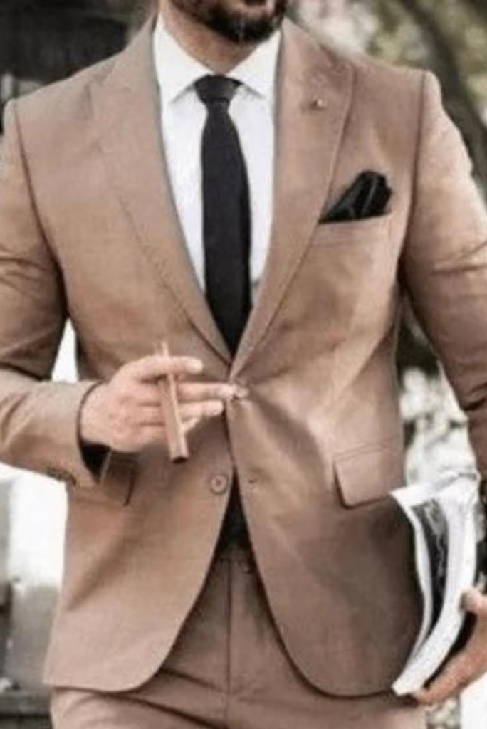 Men Brown Blazer Wedding Coat Groom Wear Slim Fit Blazer Sainly