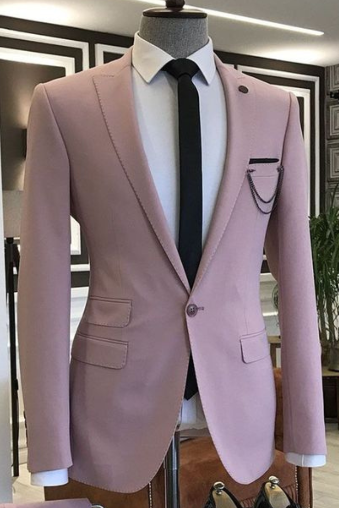 Men Peach Coat Blazer Dinner Coat Wedding Elegant Coat Sainly