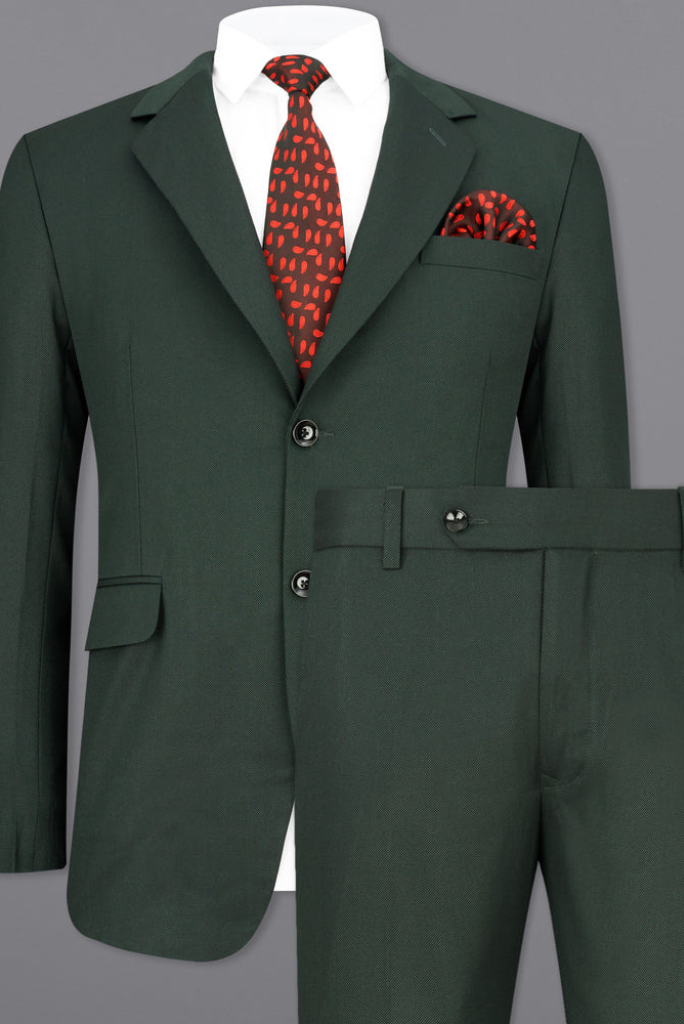 Green Suit Two Piece Men Formal Suit Bespoke Wedding Suit Sainly