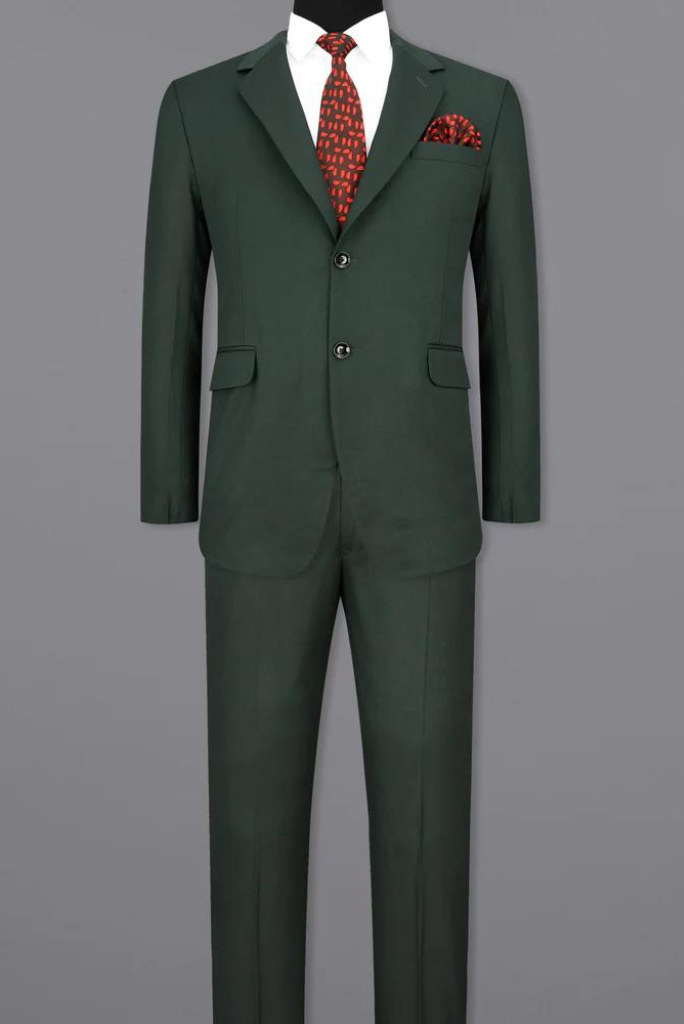Man Green Two Piece Suit, Wedding Suit, Dinner Suit, Slim Fit Suit, Formal Elegant Suit, Bespoke Mens
