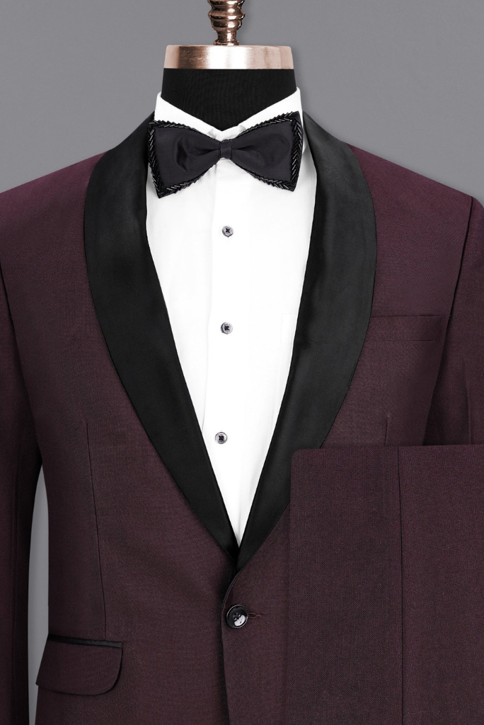 ASOS DESIGN skinny tuxedo suit pants in burgundy | ASOS