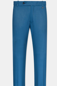 Men Blue Pant Office Blue Pant Formal Trouser Blue Elegant Pant SAINLY